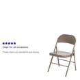 thumbnail image 2 of 4 Pk. HERCULES Series Double Braced Gray Metal Folding Chair, 2 of 9
