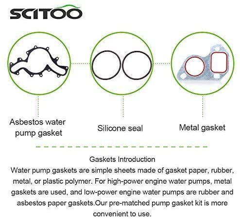 Scitoo Water Pump fit Suzuki ESTEEM SIDEKICK Aerio Vitara SX4 1.8 2.0 2.3L Chevy Tracker 