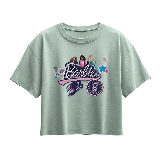 Barbie - Patches Short Sleeve Boxy Graphic T-Shirt
