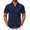 Navy Blue, variant on COOFANDY Men's Shirt Short Sleeve Button Down Shirt Summer Casual Untucked Shirts