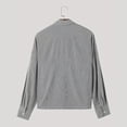 thumbnail image 5 of Yaoyar Striped Vintage Button Down Shirt for Men, Long Sleeve Collared Top with Classic Design, Smart Casual Wear, 5 of 8