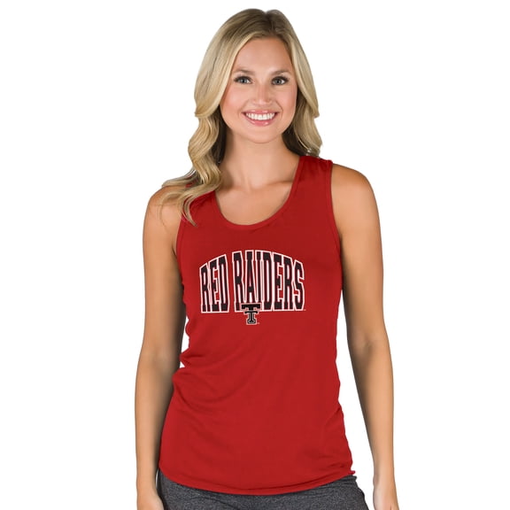 Women's College Concepts Red Texas Tech Red Raiders Marathon Racerback Tank Top