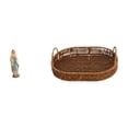 thumbnail image 1 of Estatua de María, Figura Religiosa, Colección de Resina, Virgen María, Bandeja de Almacenamiento Tejida a Mano con Asa, Adecuada para Capill, 1 of 8