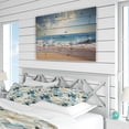 thumbnail image 4 of Designart "Symphony Of The Coastal Tropics" Beige Tropical Bedding Covert Set - Tropical Bed Set With 2 Shams, 4 of 5