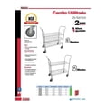 thumbnail image 2 of Carrito Utilitario 2 Repisas De 36 X24 cromado 44186 Urrea Urrea 44186, 2 of 3
