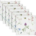 thumbnail image 5 of Soft Reusable Satin Table Decorative Napkins, 20x20InX6 PCSWatercolor Wild Flowers, Family Dinner Wedding Banquet, Cocktail Party, Kitchen, Birthday Party Washcloth Gift, 5 of 7