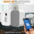 thumbnail image 5 of Pyle 50-Watt MAX HiFi Studio Active and Passive Desktop Bluetooth Bookshelf Speaker System, (White), 5 of 7