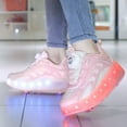 thumbnail image 6 of Kids Roller Skates Light up Shoes with Wheels Shoes LED USB Charging Roller Sneakers for Girls Boys Birthday Christmas Gift, 6 of 17