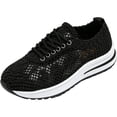 thumbnail image 3 of Orthopedic Shoes for Women, Women's Floral Embroidery Lace Mesh Air Cushion Sneakers Lightweight Platform Comfort Casual Tennis Shoes Hollow Out Running Shoes Non-Slip Travel Working Shoes, 3 of 7