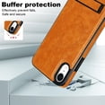 thumbnail image 6 of ELEHOLD Case for iPhone XR, Luxury PU Leather Anti-Scratch Magnetic Case with Invisible Kickstand for MagSafe Accessory,Khaki, 6 of 8
