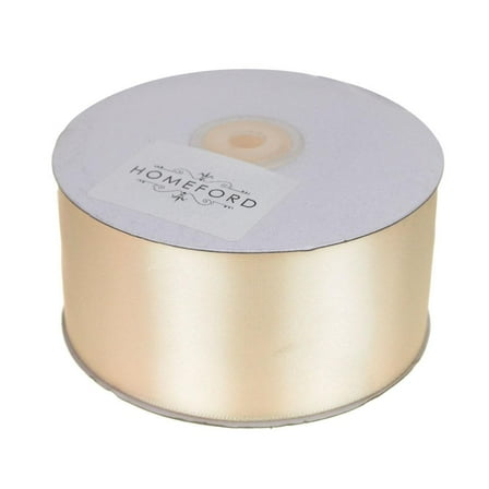 Single Face Satin Ribbon, 2-Inch, 50 Yards, Ivory