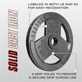 thumbnail image 6 of Yes4All Tri-Grip Handles Olympic Weight Plates/Cast Iron Weight Plates, Suitable for Barbell Exercises, Strength, Flexibility Training - 35LB (Single), 6 of 7