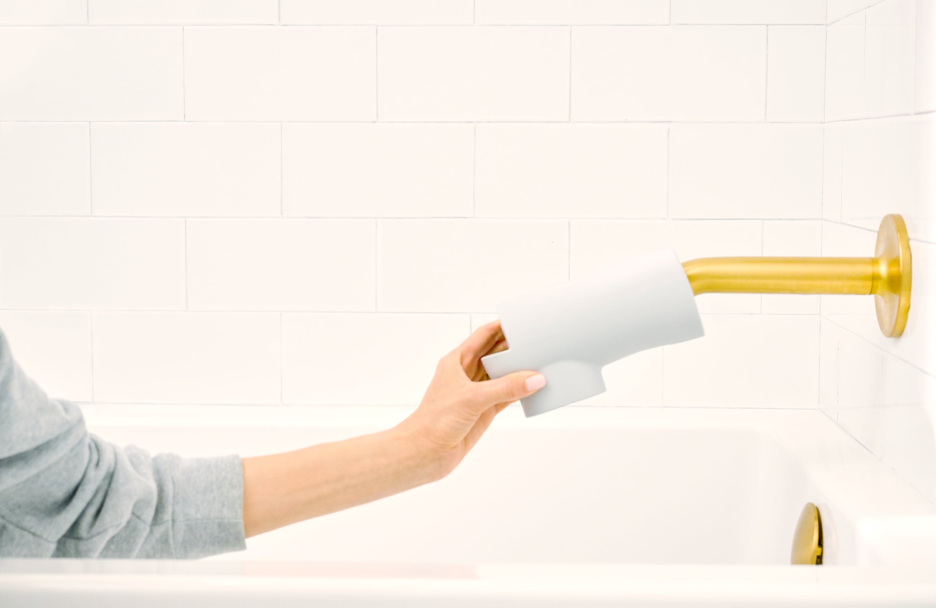 Munchkin® Soft Spot™ Silicone Spout Guard with Built-in Bubble Bath Dispenser, Gray, Unisex