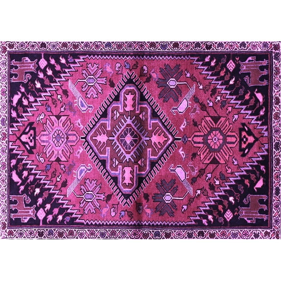 Ahgly Company Indoor Rectangle Persian Purple Traditional Area Rugs, 3' x 5'