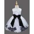 thumbnail image 3 of MSemis Girls Princess Pageant Wedding Bridesmaid Flower Tulle Ball Gown Dress Black 8, 3 of 5