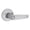 Satin Chrome, variant on Safe Lock - Winston Lever, Entry Door with Lock and Key, Polished Brass Finish