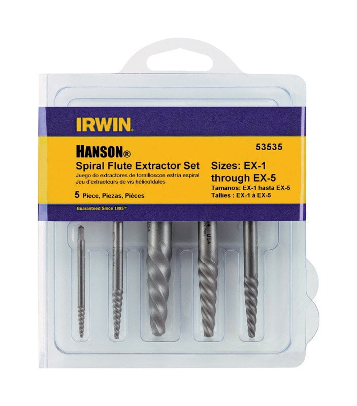 11119 2-PACK Hanson Spiral Extractor and Drill Bit Set 10 Piece
