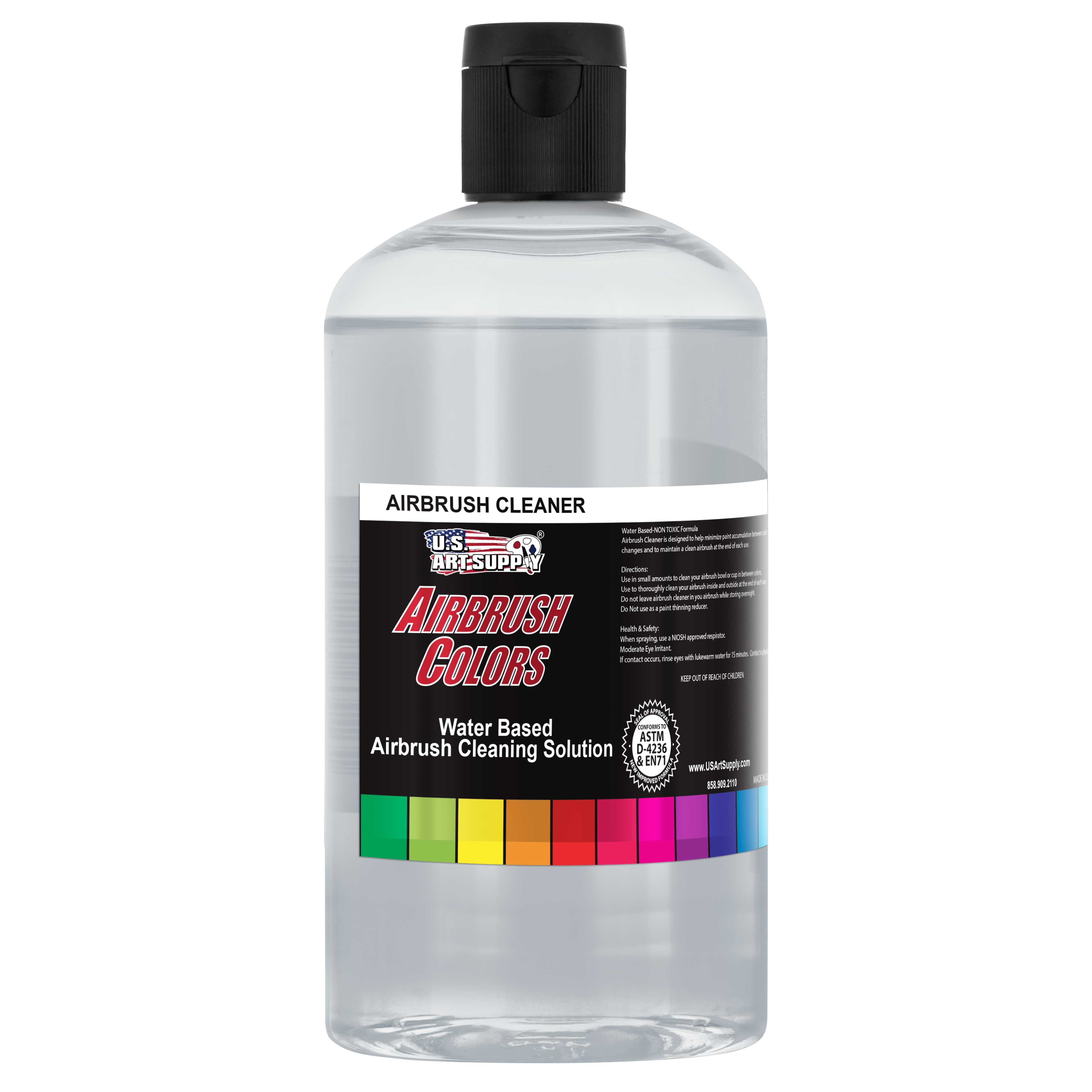 U.S. Art Supply Airbrush Cleaner, 16Ounce Pint Bottle Fast Acting