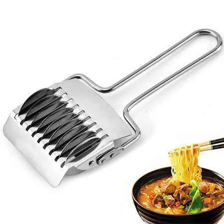 

HeYii Stainless Steel Noodle Lattice Roller Dough Cutter Pasta Marker Kitchen Gadget