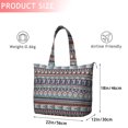 thumbnail image 4 of Blue Boho Tribal Triangles and Arrows Pattern Travel Tote Bags for Women Carry On,Large Weekender Bags for Women Travel,Multi Functional Duffle Bag for Work,Shopping,Sports, 4 of 5