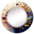 thumbnail image 3 of DESIGN ART Designart 'Night Shade Zinnia Floral Design I' Printed Floral Zinnia Wall Mirror 32in.x32in., 3 of 5