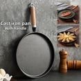 thumbnail image 3 of Cast Iron Skillet with Handle, Durable and Non-Stick Cookware, 8.27/9.45/10.63 Inch Flat Pan for Pancakes, Eggs and Crepes, Ideal for Induction, Gas, Campfire, Breakfast, Grilling, 3 of 8