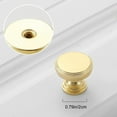 thumbnail image 5 of ZenCart Round Gold Knobs Single Hole Cabinet Drawer Pulls Aluminum Furniture Hardware Handle for Cupboard Wardrobe Vanity Closet Door, 5 of 7