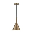 thumbnail image 2 of 60/7117-Nuvo Lighting-Lightcap-1 Light Small Pendant in Mid-Century Modern Style-7.75 Inches Wide by 12.5 Inches High-Burnished Brass Finish, 2 of 6