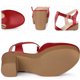 thumbnail image 3 of Plataforma T-Strap Clog Shoes Chunky Heels Sandalias para mujer Rojo 36, 3 of 5