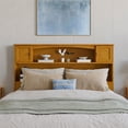 thumbnail image 2 of AFI Newport Full Solid Wood Bookcase Headboard in Light Toffee, 2 of 8