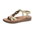 thumbnail image 2 of Xucatan Women's Roman Sandals, Flat Soft Sole Leather Shoes, Adjustable Ankle Strap Open Toe Footwear for Spring Summer Outdoor Gift, 2 of 9