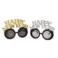thumbnail image 2 of HEMOTON Golden Plastic Party Glasses for Photo Booth Props and Celebration Favors Size One Size Fits Most, 2 of 8