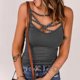 thumbnail image 2 of Camisolas para mujer Camiseta sin mangas Cuello redondo negro Sin mangas Temperamento Chaleco sólido Chaleco Jersey Camisa Odeerbi ODB-5, 2 of 9