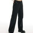 thumbnail image 3 of Sngxgn Jeans for Women Ripped High Waisted Classic Flared Denim Pants(Black,M), 3 of 6