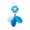 Blue, variant on Flower Feather Cat Teaser Wand with Bell, Replacement Head Interactive Toy for Indoor Cats for Exercise and Fun, Blue