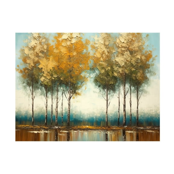 Canvas Wall Art - Sasha 'Painted Forest I' Wall Art for Living Room, Bedroom, or Office Décor by Trademark Fine Art - 19 x 14 Inches