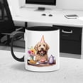 thumbnail image 5 of Happy Mother's Day Goldendoodle with Sweets and Flowers at a Picnic 11oz Accent Two-tone Mug Doodle Dog Lover Gifts Idea Coffee Tea Cup - 13005, 5 of 5