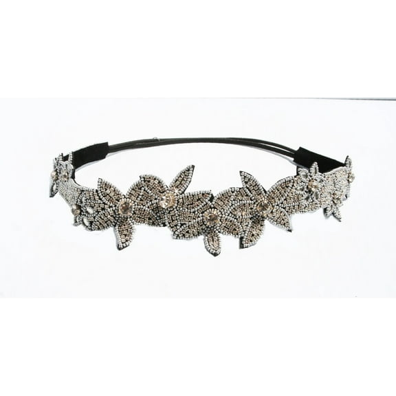 Wedding Headband Starfish Headpiece Silver with Diamond Rhinestone Adjustable Band to Fit Any Head. Ocean Beach Wedding Hairpiece