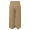 thumbnail image 4 of Women Fashion Straight Leg Casual Pants High Waist Sports Loose Long Pants, 4 of 4