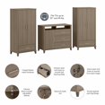 thumbnail image 3 of Somerset Armoire Cabinets & Dresser TV Stand in Ash Gray - Engineered Wood, 3 of 7