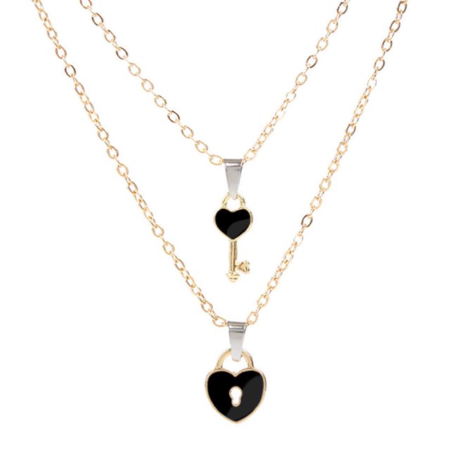 Paquete de 2 Collares con Colgante de Pareja, Cadena de Clavícula Zulema Pareja colgante collares