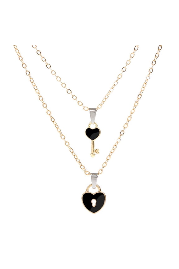 2-Pack Couple Pendant Necklaces Romantic Clavicle Chain for Lovers, Holiday ,Daily Work ,