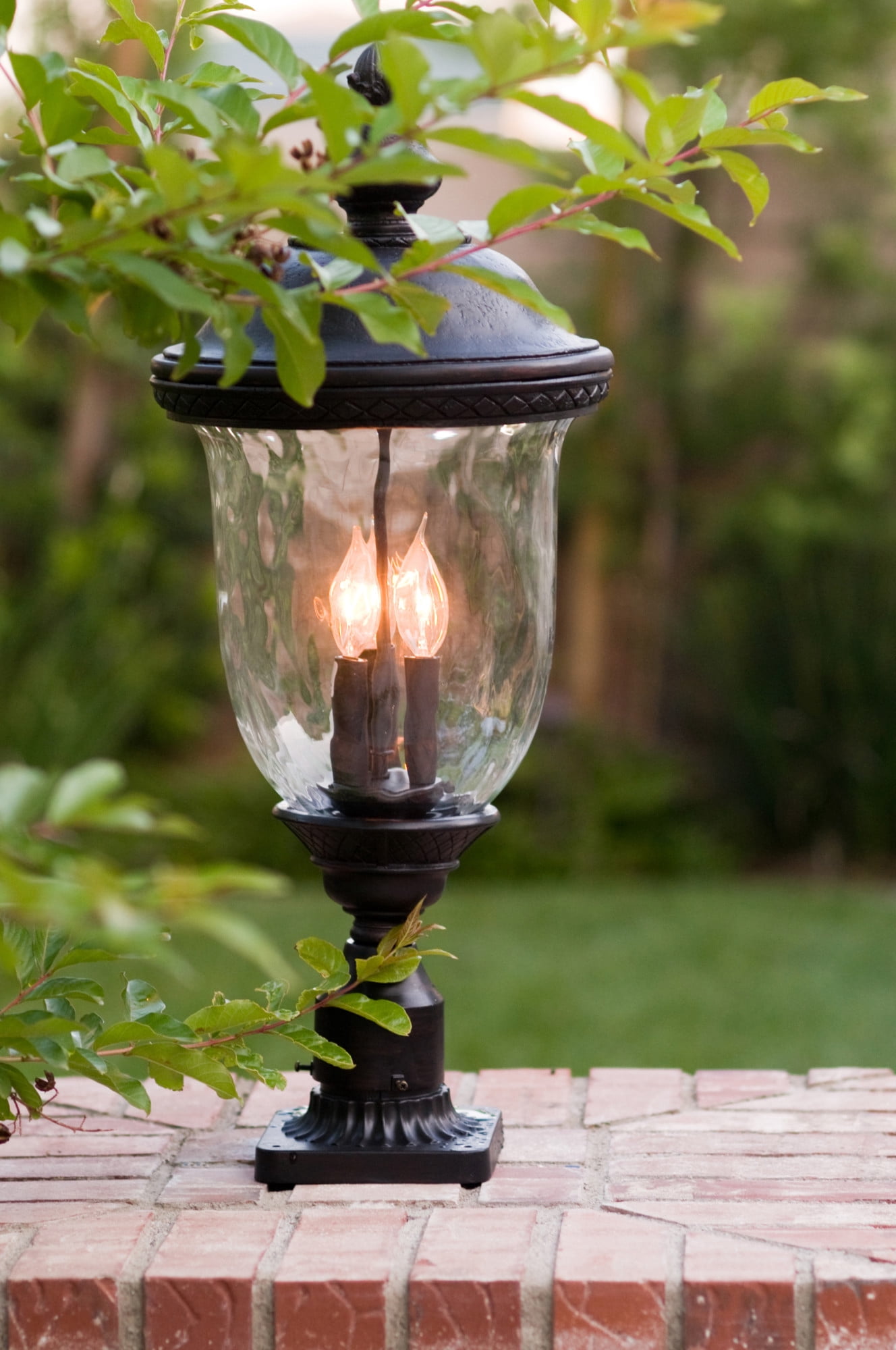 Maxim Carriage House VX Three Light 26-Inch Outdoor Post Light - Oriental Bronze - 40420WGOB