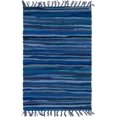 thumbnail image 3 of Unique Loom Chindi Cotton Collection Area Rug - Striped (2' 2" x 3' Rectangle Navy Blue/Black), 3 of 7
