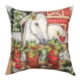 thumbnail image 2 of Holiday Homestead White and Black Climaweave Pillow 18" Indoor/Outdoor, 2 of 2