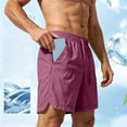 thumbnail image 6 of USNSM (S-5XL) Men's Plus Size Swim Trunks Board Shorts Quick Dry Bathing Suits with Mesh Lining Pockets 7 Inch Inseam Beach Pants Purple S, 6 of 9