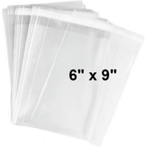 100 Pcs 6x9 Self-sealing Clear Cellophane Bags, Resealable Cello, for Bakery, Candle, Soap, Cookie, greeting cards, and much more.