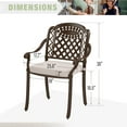 thumbnail image 3 of Sophia & William Outdoor Aluminum Dining Chairs with Cushions- Set of 2, 3 of 5