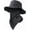 Black*1, variant on Breathable Fisherman Hat with Detachable Face Mask, 2026 New Fisherman's Sun-Protective Face Covering Adjustable Unisex