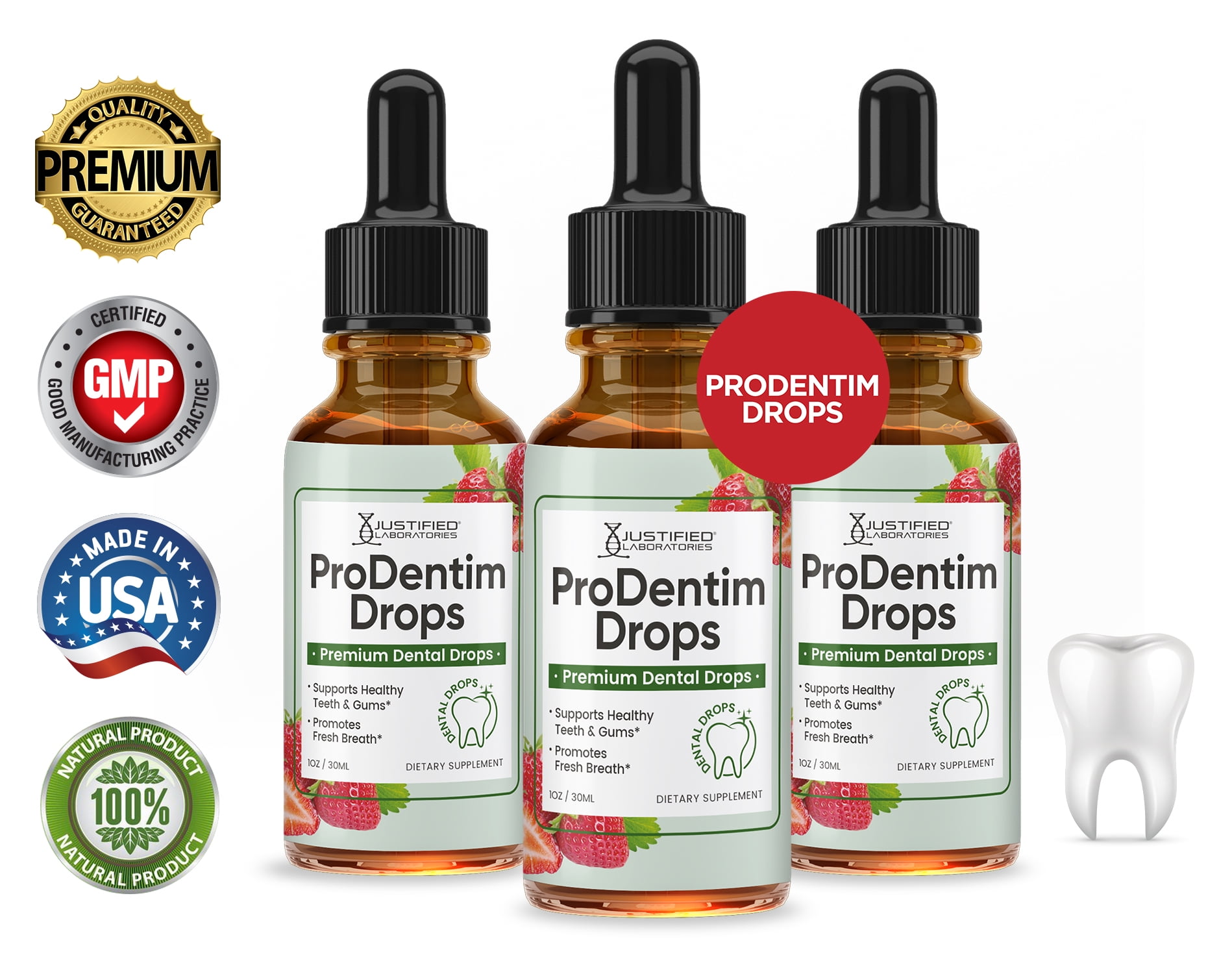 (3 Pack) Prodentim Dental Drops Improve Teeth Gums Bad Breath Supports
